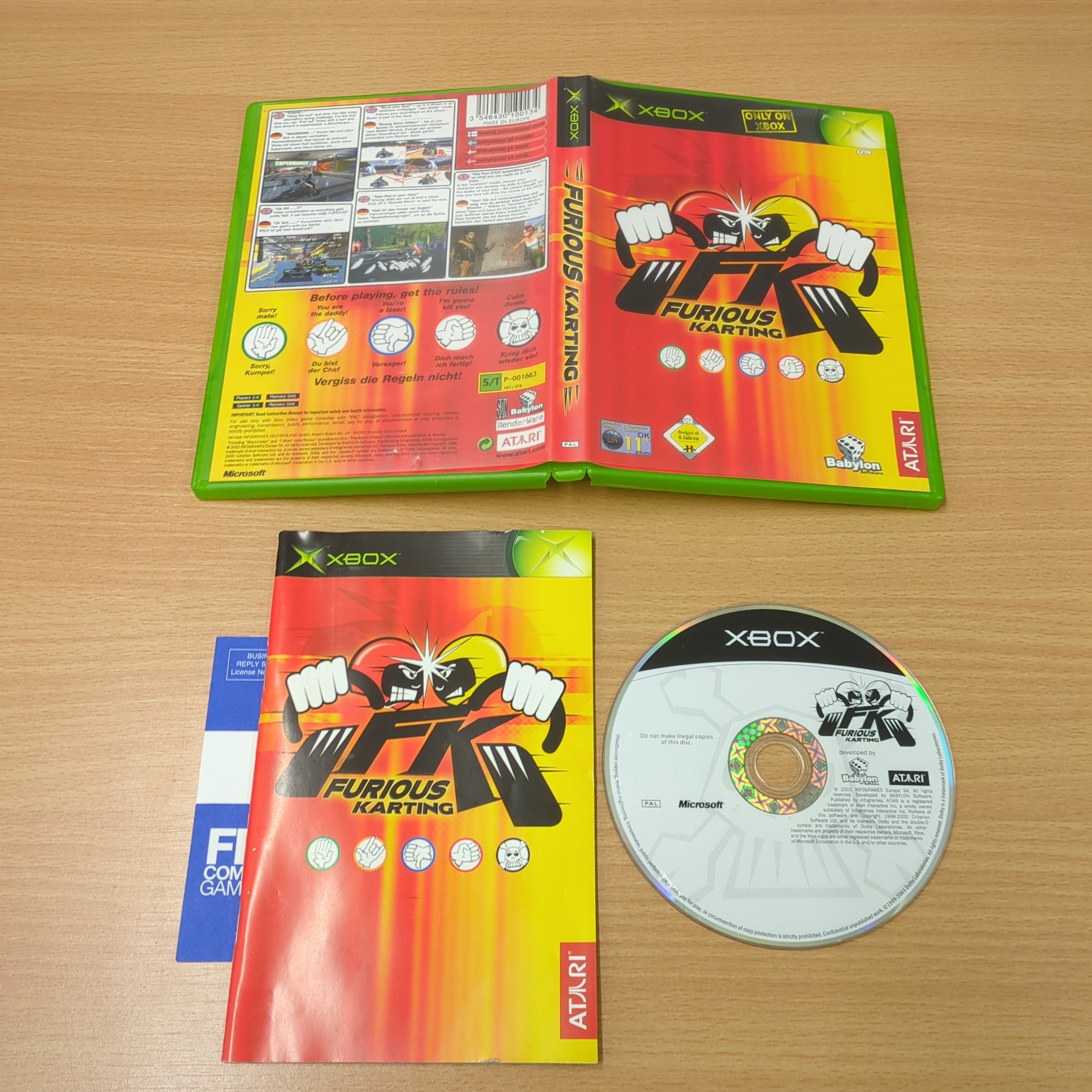 Furious Karting original Xbox game Furious Karting original Xbox game
